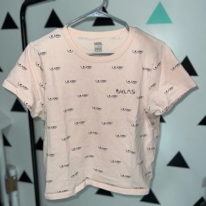 VANS Cropped Baby Tee Breast Cancer Awareness Size XL